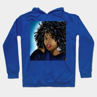 black woman digital art drawing Hoodie